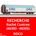 Recherche wagon bache Contrex SNCF - Roco 66303 66305