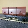 Wagons transport de houille de la DB, Okmm38, 3 bennes. TRIX 24063.