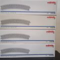 23 rails märklin en 4 boîtes réf.24230 voie courbe rayon R2 = 437,5 mm /30°