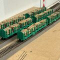 6 wagons Piko modifiés en Roos ranchers impression 3D avec chargement bois véritable