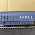Wagon trémie ARBEL, trémie arrondie, type MKH ,55, n° SVwf 534671,époque III. Marque REE, référence WB 024. Portes lanterne