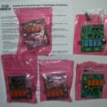 Lot de 5 modules de commande pour 2 aiguillages à 2 bobines chacun état neuf.