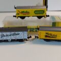Lot de 3 wagons marchandises Trix Roco