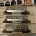 3 Wagon trémie transport d'alumine ALUSUISSE